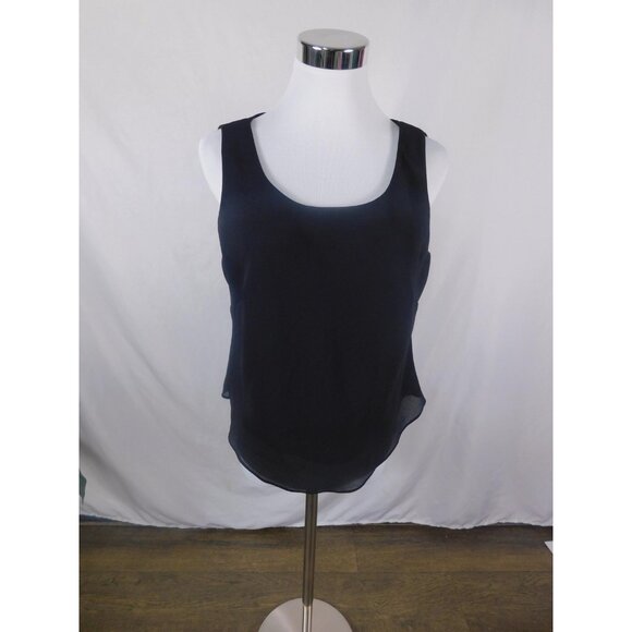 Natural Collection Black Sleeveless Scoop Neck Blouse Gothic Witch L - Picture 1 of 10